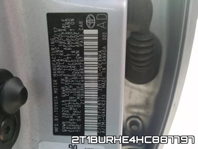 2T1BURHE4HC887797 фото 2