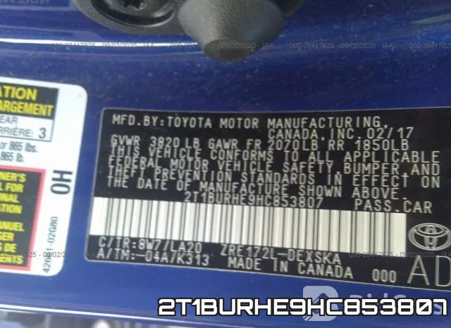 2T1BURHE9HC853807 фото 10