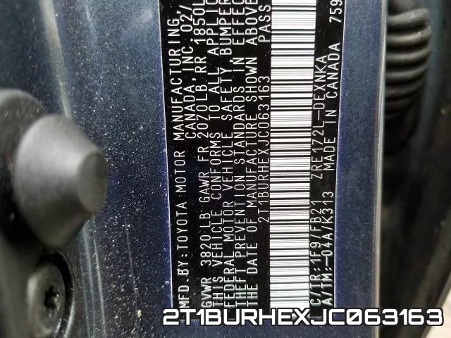 2T1BURHEXJC063163 фото 2