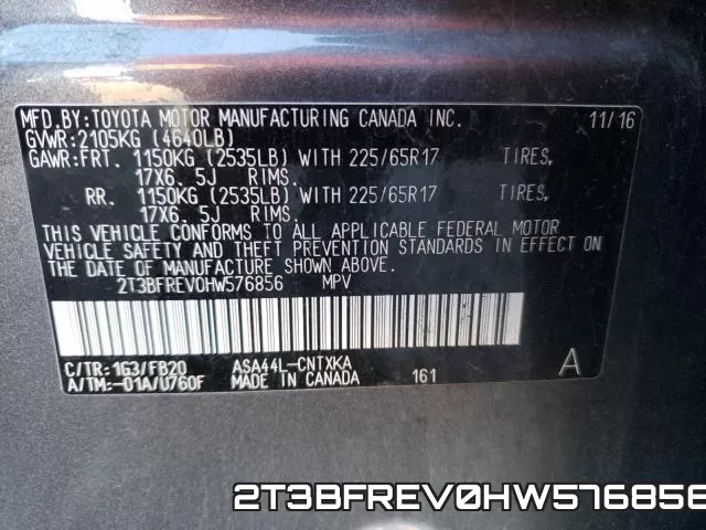 2T3BFREV0HW576856 фото 2