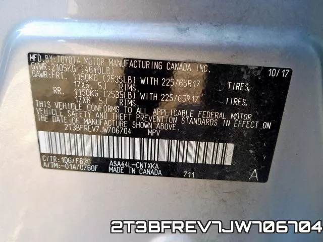 2T3BFREV7JW706704 фото 2