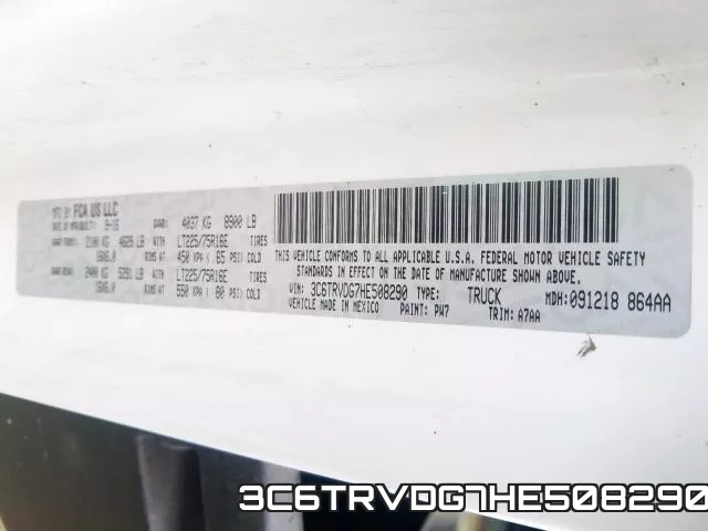 3C6TRVDG7HE508290 фото 2