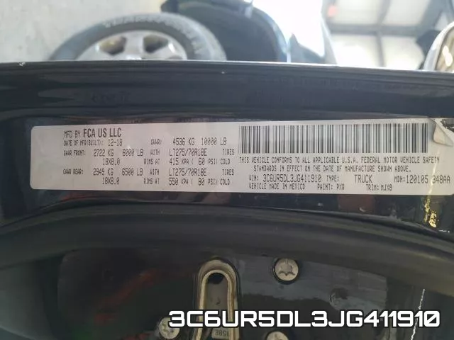 3C6UR5DL3JG411910 фото 2