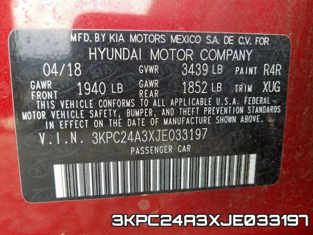 3KPC24A3XJE033197 фото 2