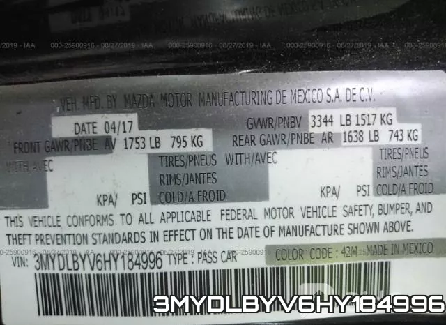 3MYDLBYV6HY184996 фото 10