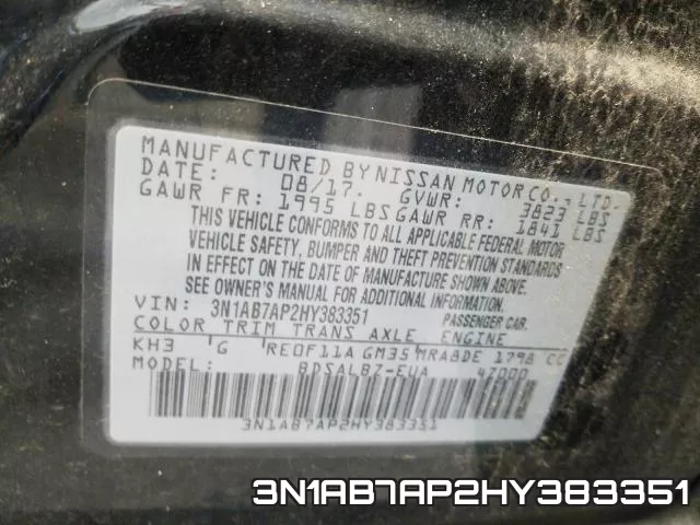 3N1AB7AP2HY383351 фото 2