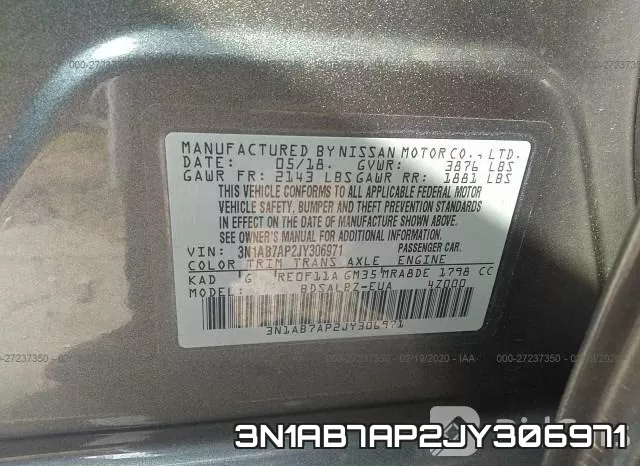 3N1AB7AP2JY306971 фото 10