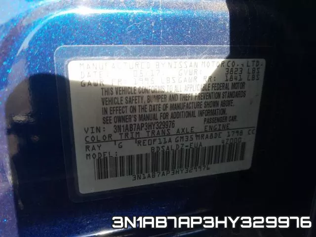 3N1AB7AP3HY329976 фото 2