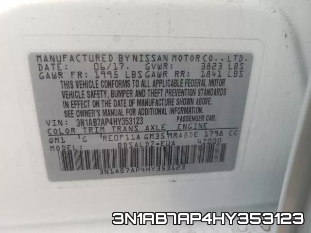 3N1AB7AP4HY353123 фото 2