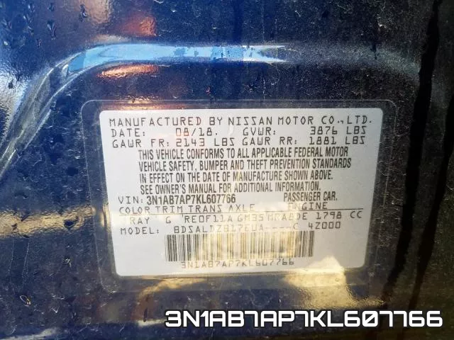 3N1AB7AP7KL607766 фото 2