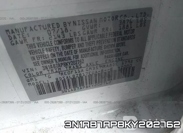 3N1AB7AP8KY202762 фото 10