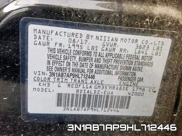 3N1AB7AP9HL712446 фото 2