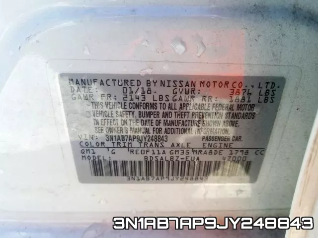 3N1AB7AP9JY248843 фото 2