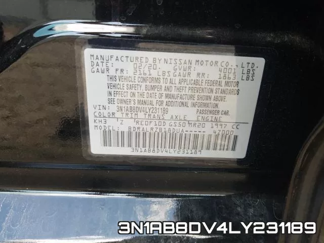 3N1AB8DV4LY231189 фото 2