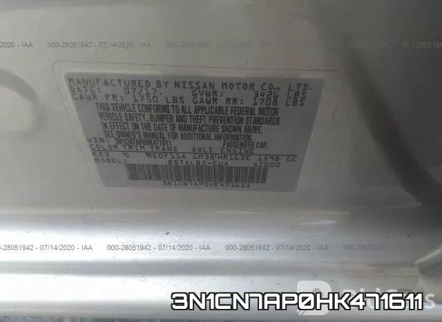 3N1CN7AP0HK471611 фото 10