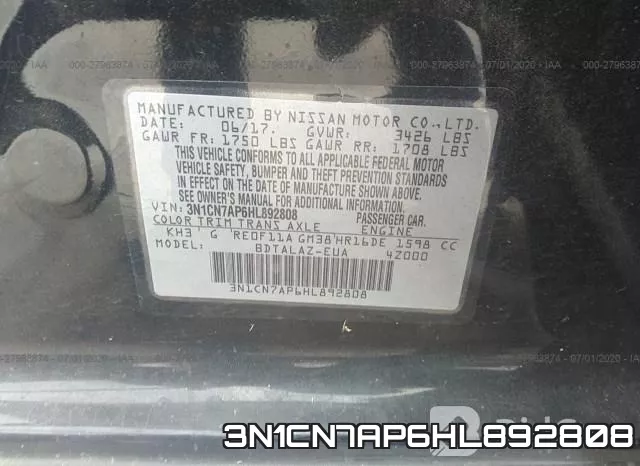 3N1CN7AP6HL892808 фото 10