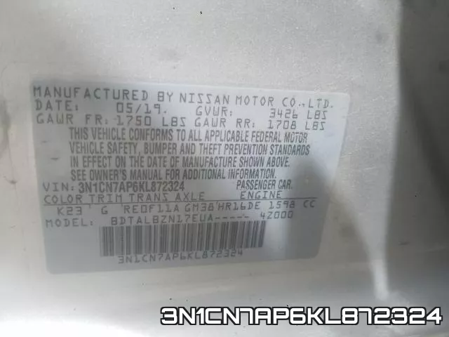 3N1CN7AP6KL872324 фото 2