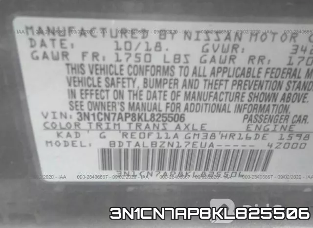 3N1CN7AP8KL825506 фото 10