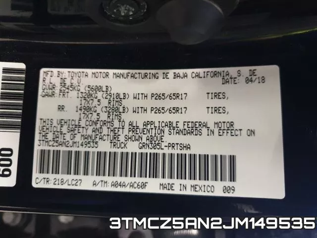 3TMCZ5AN2JM149535 фото 2