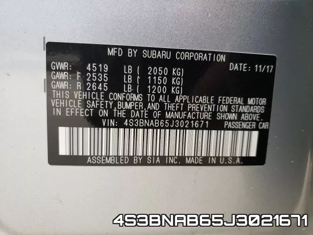 4S3BNAB65J3021671 фото 2