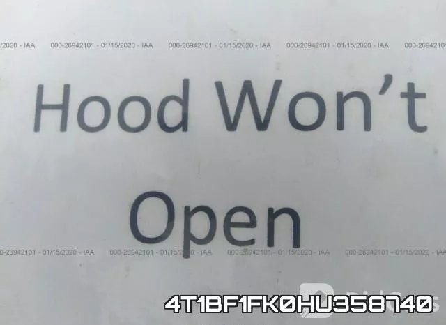 4T1BF1FK0HU358740 фото 2