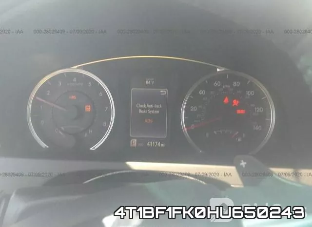 4T1BF1FK0HU650243 фото 8