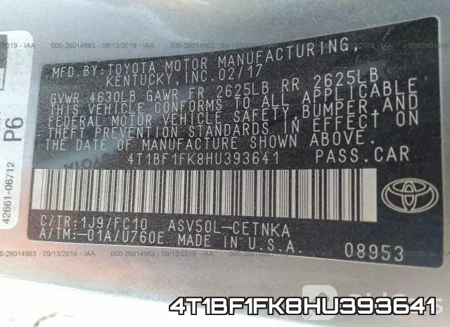 4T1BF1FK8HU393641 фото 10