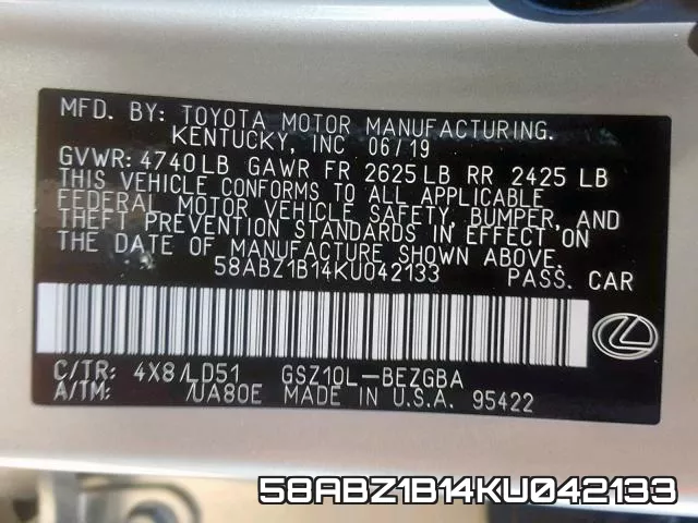 58ABZ1B14KU042133 фото 2