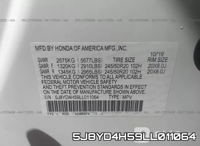 5J8YD4H59LL011064 фото 10