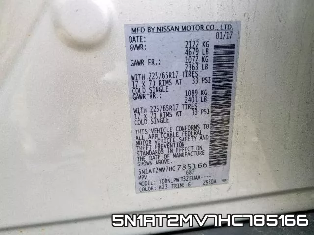 5N1AT2MV7HC785166 фото 2