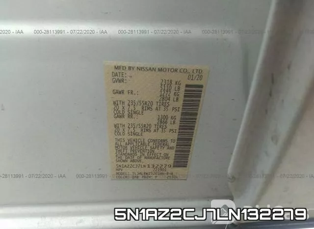 5N1AZ2CJ7LN132279 фото 10