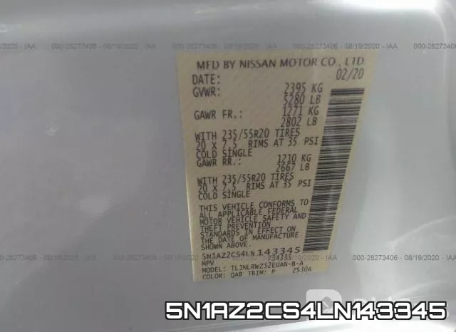 5N1AZ2CS4LN143345 фото 9