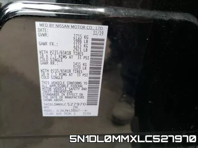 5N1DL0MMXLC527970 фото 2