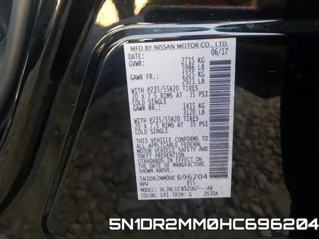 5N1DR2MM0HC696204 фото 2