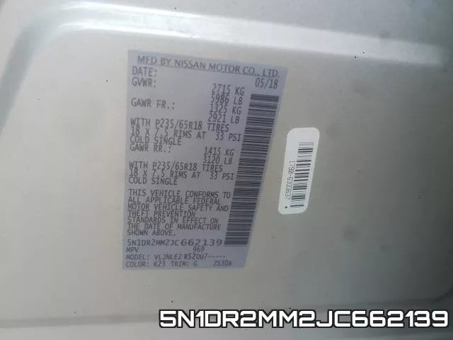 5N1DR2MM2JC662139 фото 2