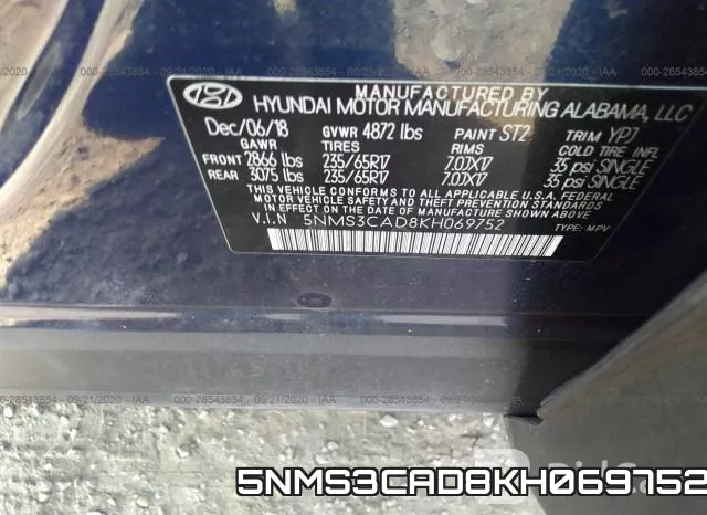 5NMS3CAD8KH069752 фото 10