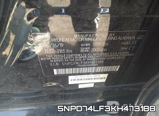 5NPD74LF3KH473188 фото 10
