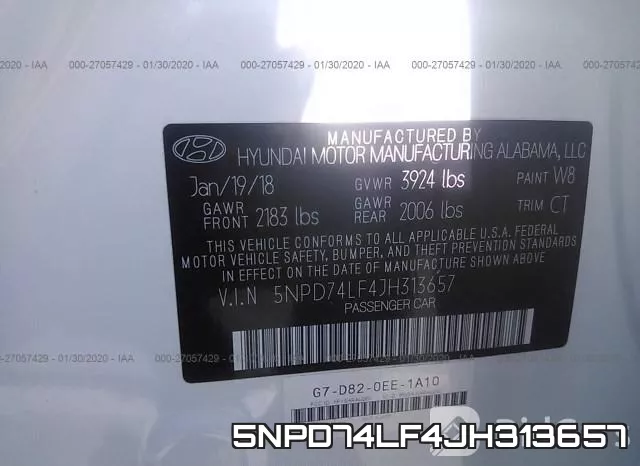 5NPD74LF4JH313657 фото 10