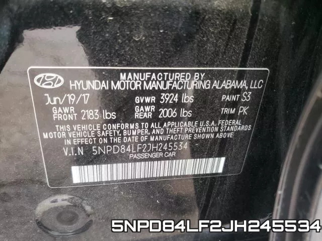5NPD84LF2JH245534 фото 2