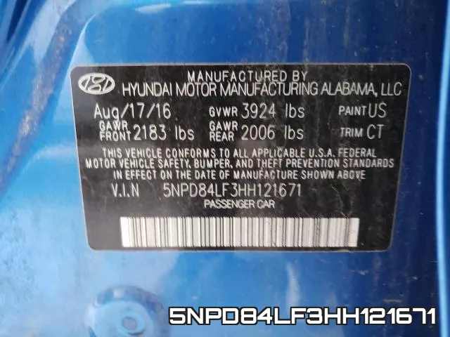5NPD84LF3HH121671 фото 2