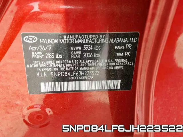 5NPD84LF6JH223522 фото 2