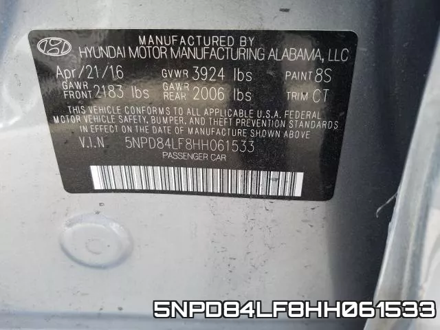 5NPD84LF8HH061533 фото 2