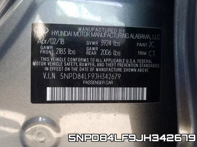 5NPD84LF9JH342679 фото 2