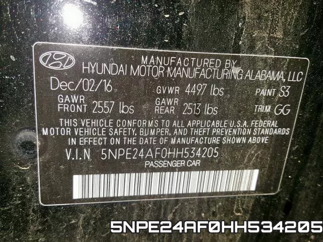 5NPE24AF0HH534205 фото 2