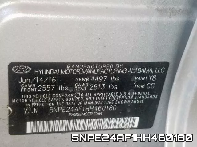 5NPE24AF1HH460180 фото 2