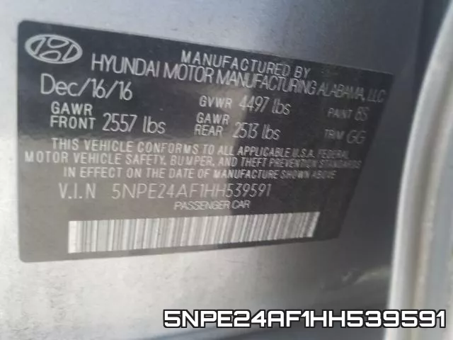 5NPE24AF1HH539591 фото 2