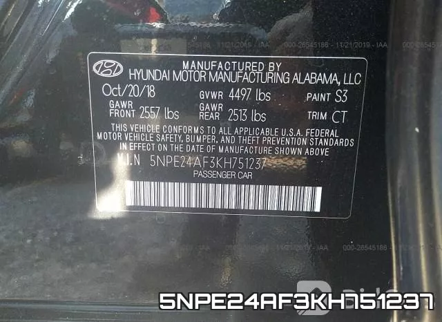 5NPE24AF3KH751237 фото 10