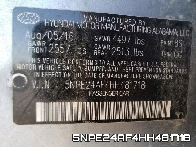 5NPE24AF4HH481718 фото 2