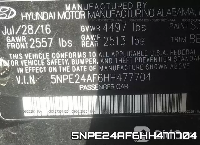 5NPE24AF6HH477704 фото 10