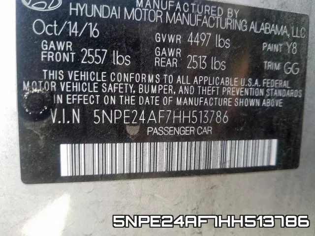 5NPE24AF7HH513786 фото 2